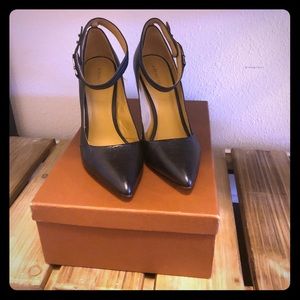 Coach Harbor EMB Lizard/GLZ Black Leather 9.5M